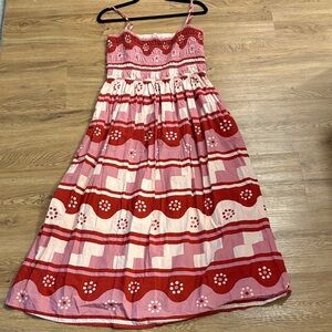 Madewell Women's Maxi Dress in Pink and Red
